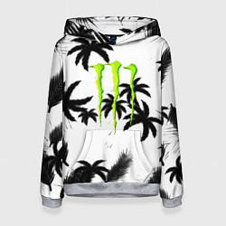 Женская толстовка Monster energy пальмы