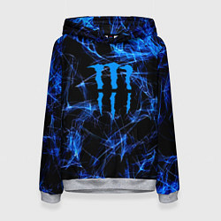 Женская толстовка Monster energy искры дымы