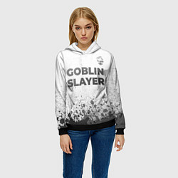 Толстовка-худи женская Goblin Slayer - white gradient посередине, цвет: 3D-черный — фото 2