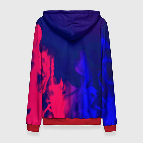 Женская толстовка Sally face neon flame / 3D-Красный – фото 2