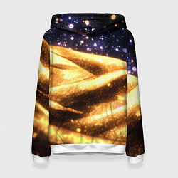 Женская толстовка Золотая текстура и синее небо