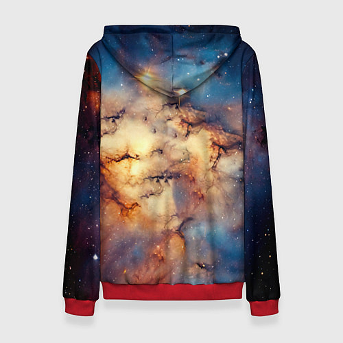 Женская толстовка Курцхаар и космос / 3D-Красный – фото 2