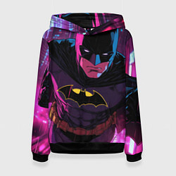 Женская толстовка Бэтмен в фиолетовом свете