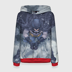 Женская толстовка Бэтмен на фоне снегопада