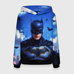Женская толстовка Бэтмен синее небо