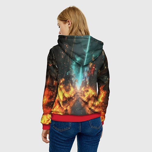 Женская толстовка Бэтмен эпик / 3D-Красный – фото 4