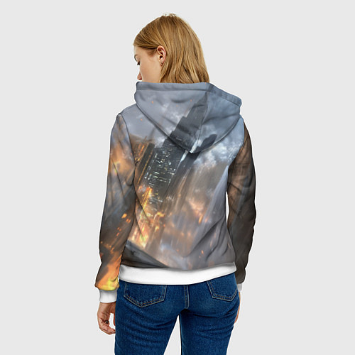 Женская толстовка Бэтмен - старый стиль / 3D-Белый – фото 4