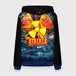Женская толстовка Stalker огненное лого чернобыль