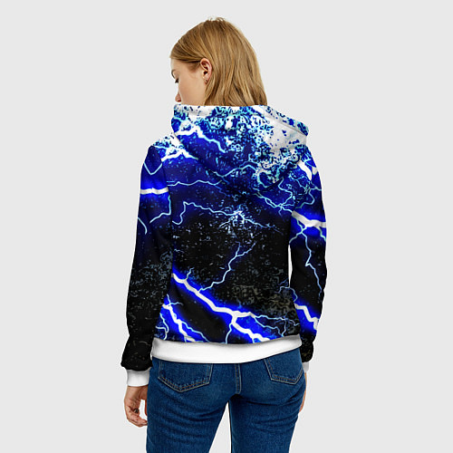 Женская толстовка Monster storm energy / 3D-Белый – фото 4