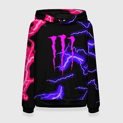 Женская толстовка Monster energy неоновый шторм