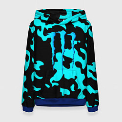 Женская толстовка Monster energy камуфляж голубой