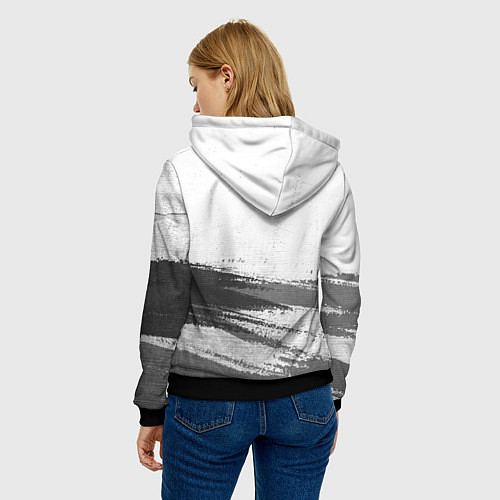 Женская толстовка Subaru - white gradient посередине / 3D-Черный – фото 4
