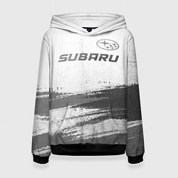 Женская толстовка Subaru - white gradient посередине