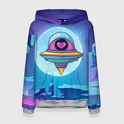 Женская толстовка Нло с сердечком внутри