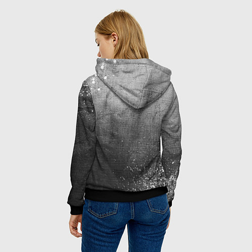 Женская толстовка Led Zeppelin - grey gradient / 3D-Черный – фото 4