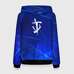 Женская толстовка Doom blue poly