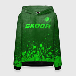 Женская толстовка Skoda - green gradient посередине