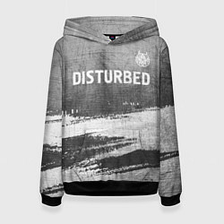 Женская толстовка Disturbed - grey gradient посередине