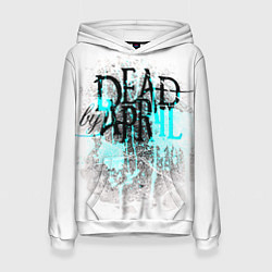 Толстовка-худи женская Dead by april краски, цвет: 3D-белый
