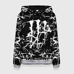 Женская толстовка Monster energy белые штрихи краско