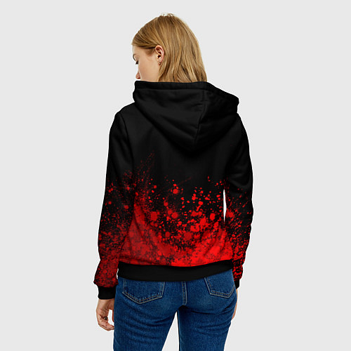 Женская толстовка Darling in the FranXX - red gradient посередине / 3D-Черный – фото 4