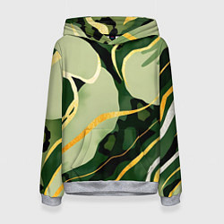 Женская толстовка Зеленый природный паттерн