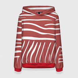 Женская толстовка Полоски красной зебры
