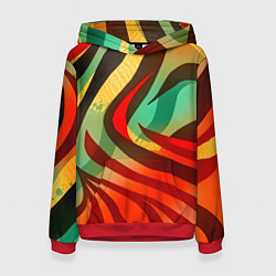 Женская толстовка Жаркая полосатая абстракция