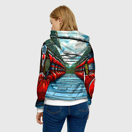 Женская толстовка Зал Муай Тай / 3D-Белый – фото 4