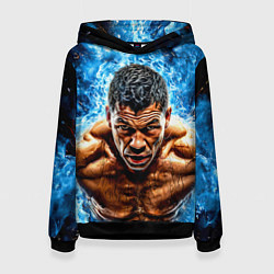 Женская толстовка Артуро Гатти в синем пламени