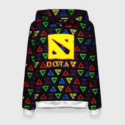 Толстовка-худи женская Dota pattern witcher, цвет: 3D-белый