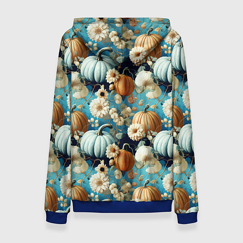 Женская толстовка Маленькие тыковки / 3D-Синий – фото 2