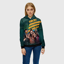 Толстовка-худи женская Far Cry villains, цвет: 3D-черный — фото 2
