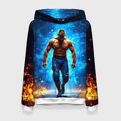 Женская толстовка Реслер в огне