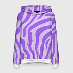 Женская толстовка Лавандовый тигровый паттерн