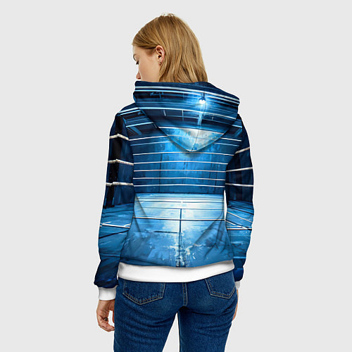 Женская толстовка Синий ринг / 3D-Белый – фото 4