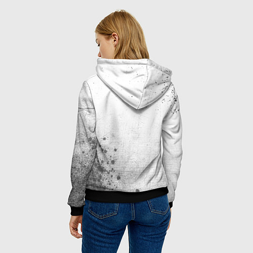 Женская толстовка PSG - white gradient вертикально / 3D-Черный – фото 4