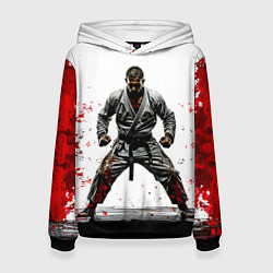 Женская толстовка Боец джиу-джитсу на белом