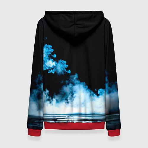 Женская толстовка Боец джиу-джитсу в дыму / 3D-Красный – фото 2