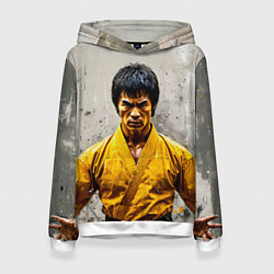 Женская толстовка Брюс Ли на сером
