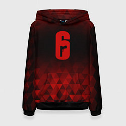 Женская толстовка Rainbow Six red poly