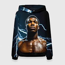 Женская толстовка Мухаммед Али и молния