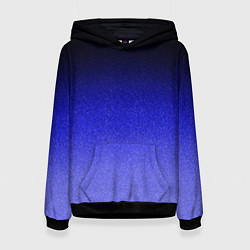 Женская толстовка Градиент индиго из чёрно в синий текстура крошка