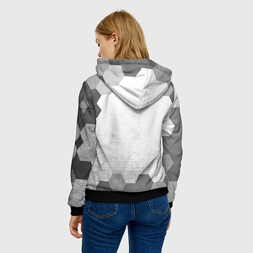 Женская толстовка Skyrim - white gradient / 3D-Черный – фото 4