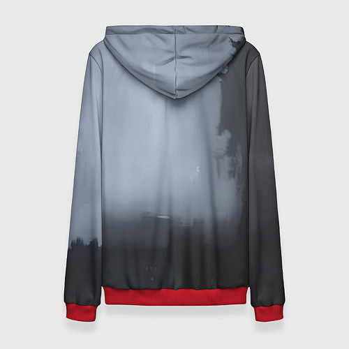 Женская толстовка Абстракция с серым и черным / 3D-Красный – фото 2