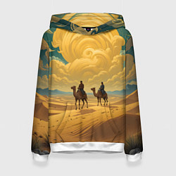 Женская толстовка В пустыне на верблюдах