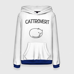 Женская толстовка Интроверт-кот