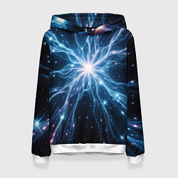 Женская толстовка Всплеск света и звезды - космическая абстракция