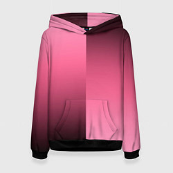 Женская толстовка Розовый с затемнением градиент пополам