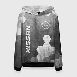 Женская толстовка Nissan - grey gradient вертикально